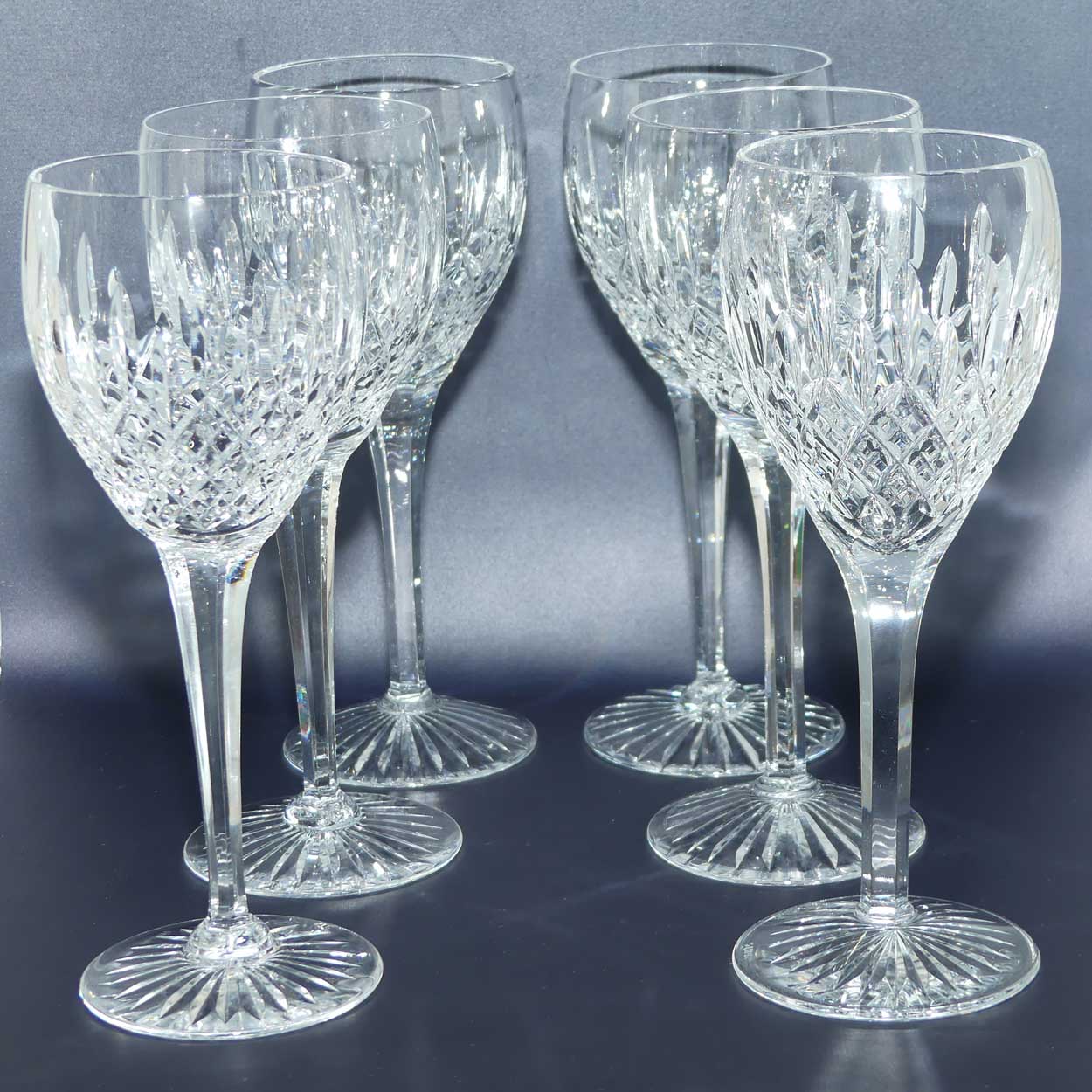 Stuart Crystal Shaftesbury pattern | set of 6 Wine Glasses | 225ml