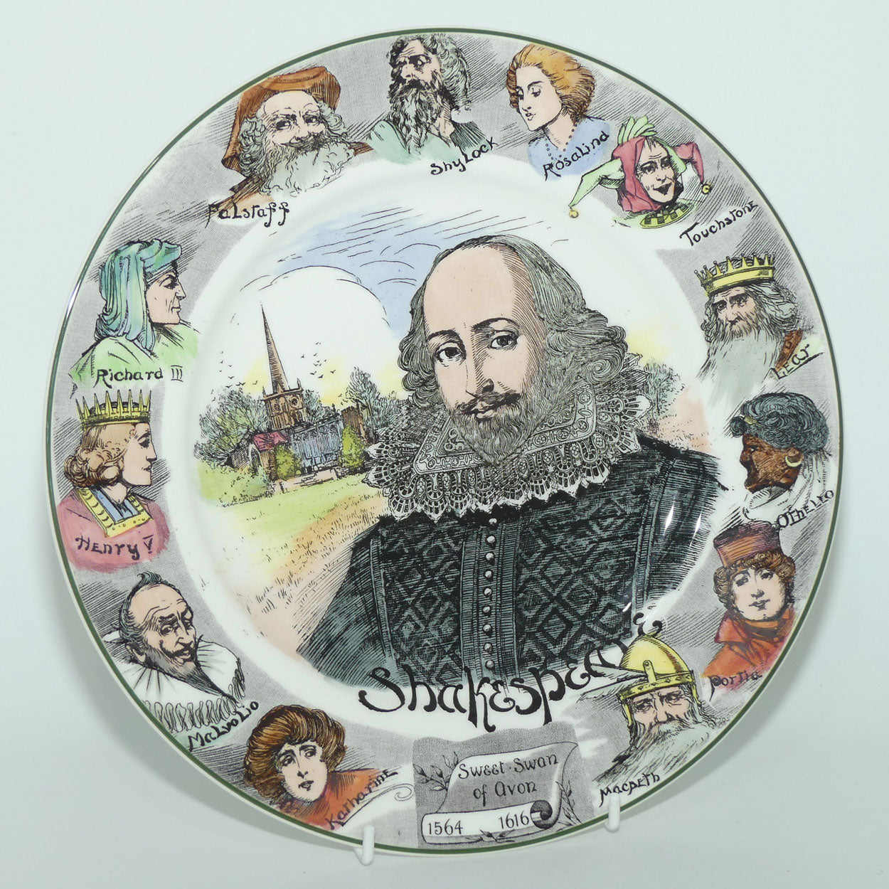 Royal Doulton Shakespeare's Portrait rack plate D6303