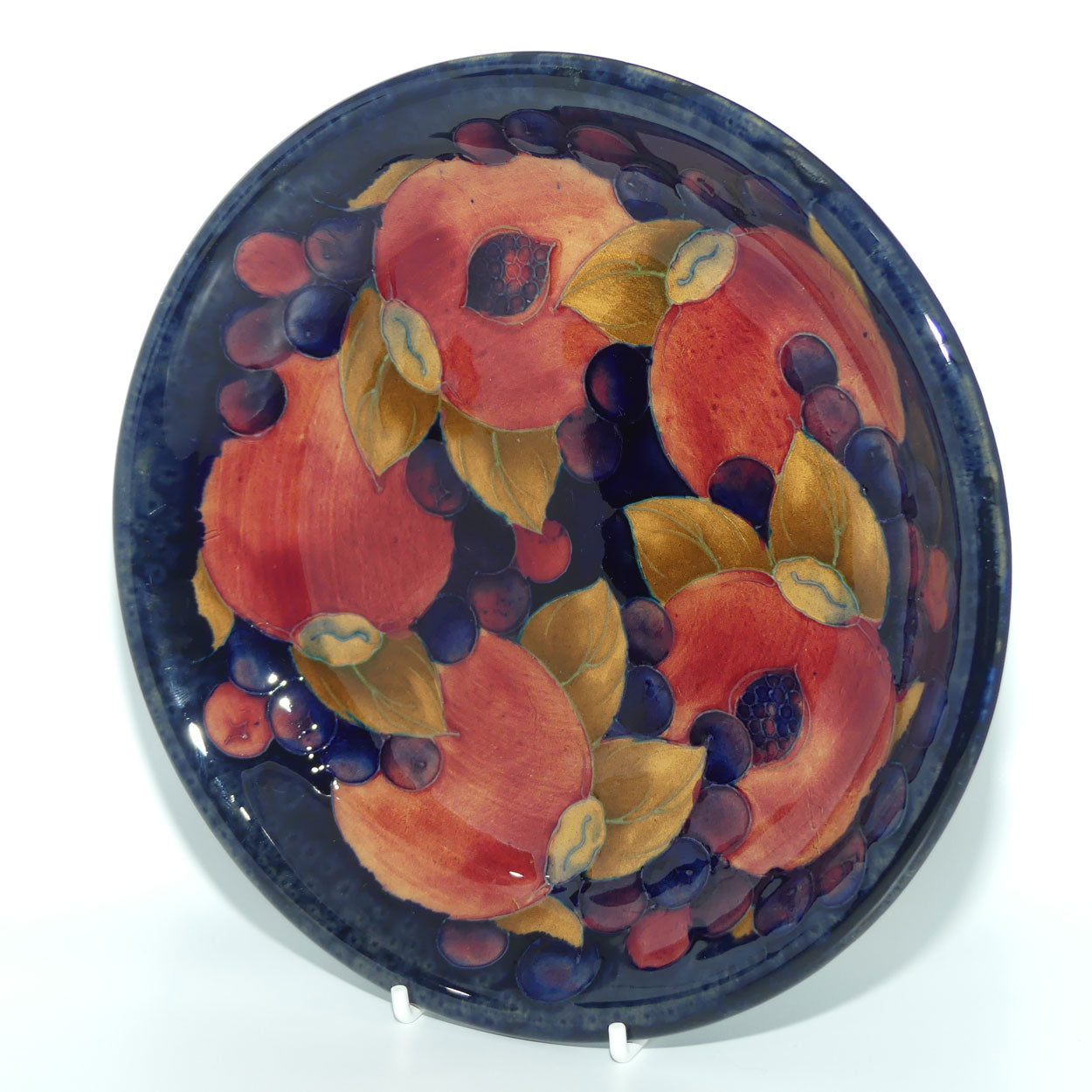 William Moorcroft Pomegranate shallow bowl | #1 | Two Open Pomegranates