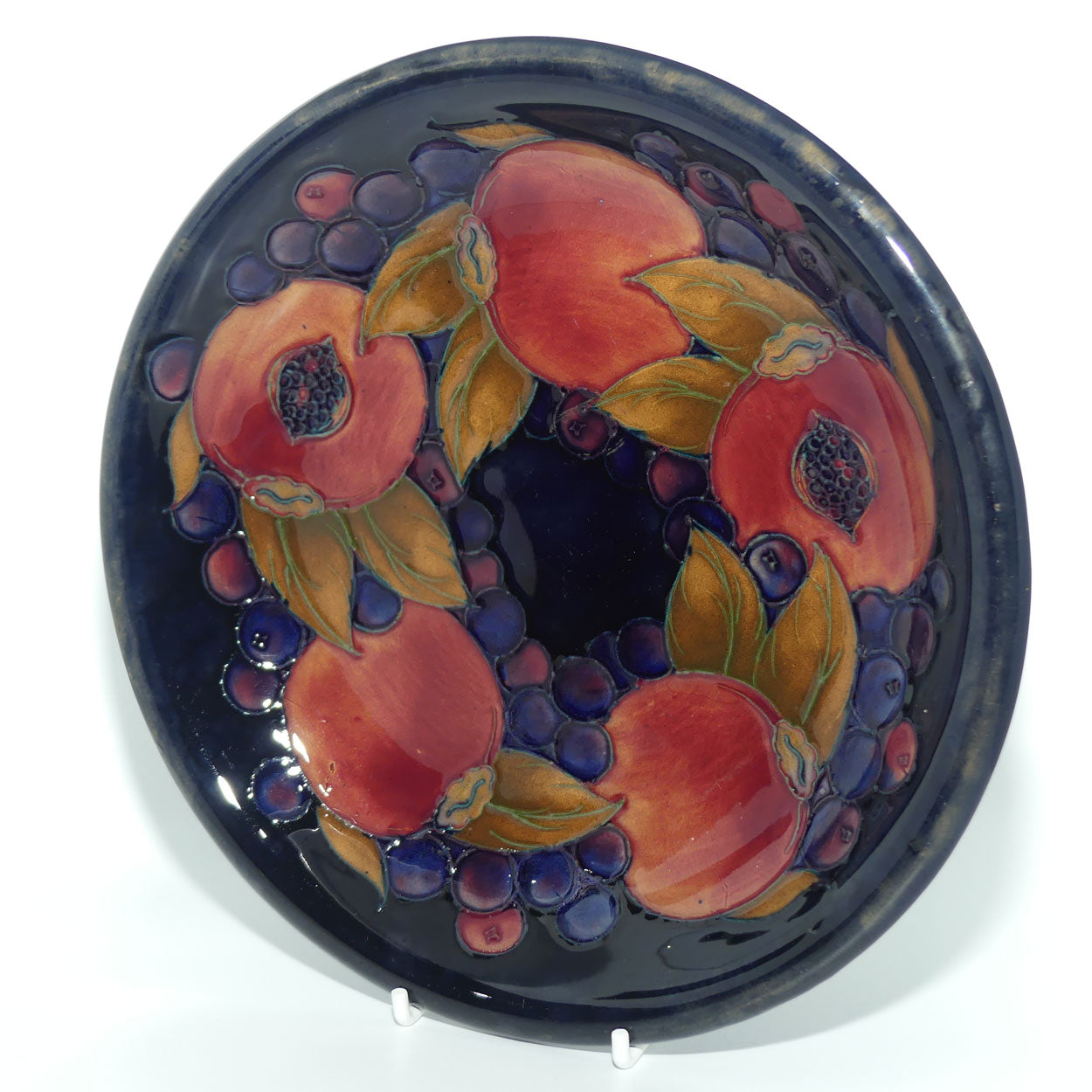 William Moorcroft Pomegranate shallow bowl | #2 | 2 Open Pomegranates