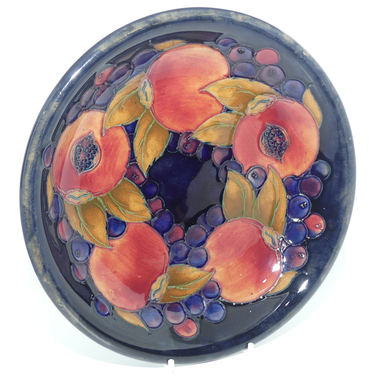 William Moorcroft Pomegranate shallow bowl | #2 | 2 Open Pomegranates