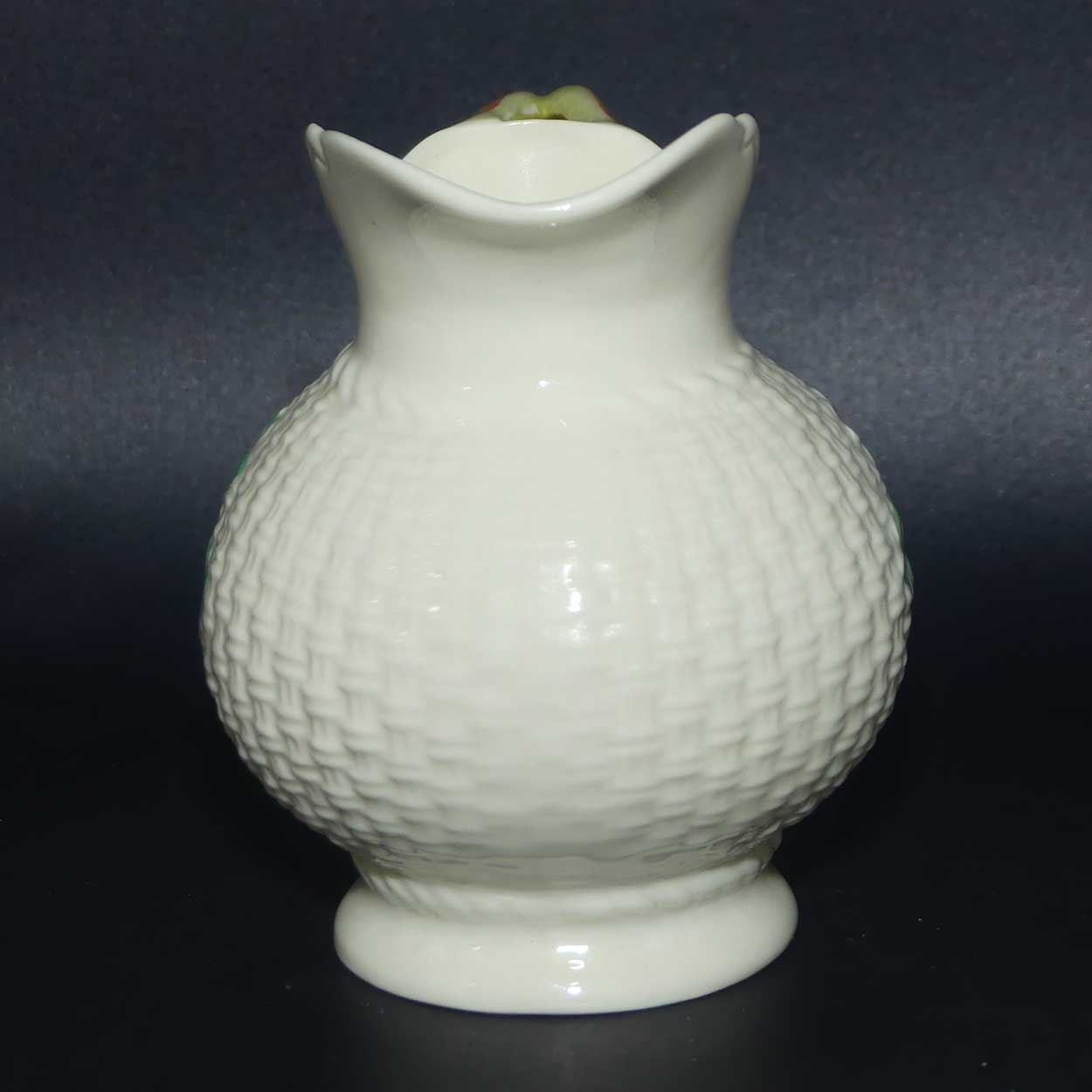 Belleek Shamrock and Basketweave pattern milk jug | 1st Blue Mark