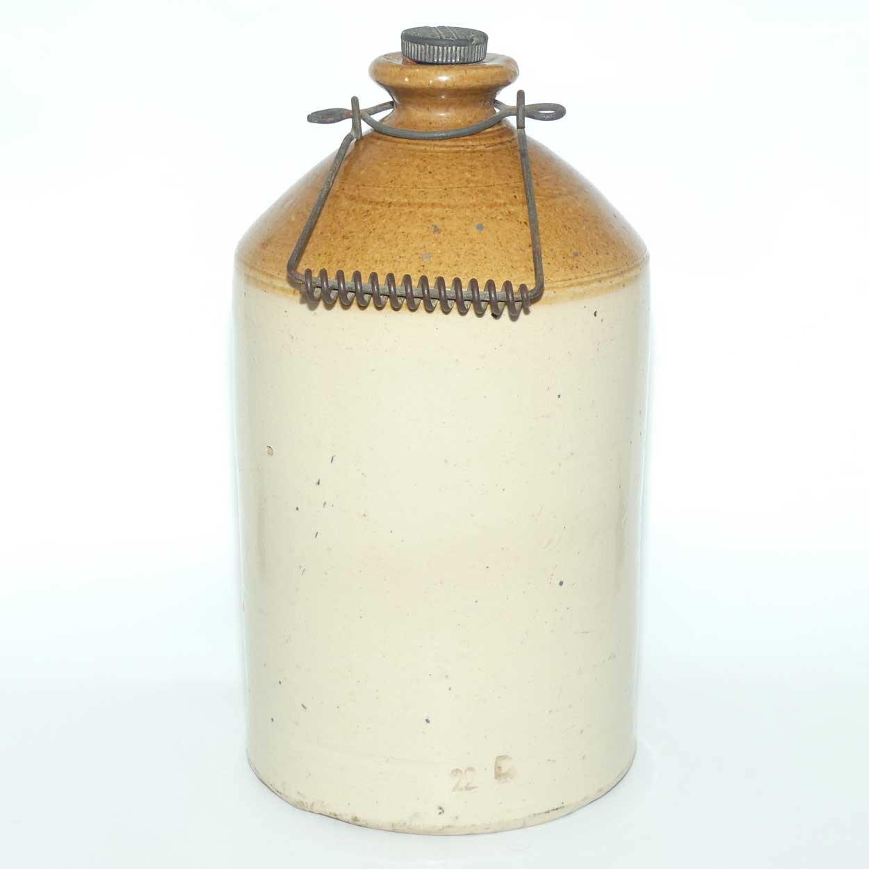 Sharpe Bros Australia and New Zealand Stoneware Demijohn with stopper and handle