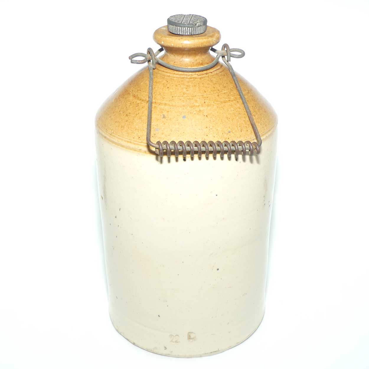 Sharpe Bros Australia and New Zealand Stoneware Demijohn with stopper and handle