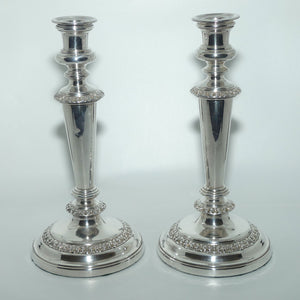 Pair of Old Sheffield Plate table candlesticks