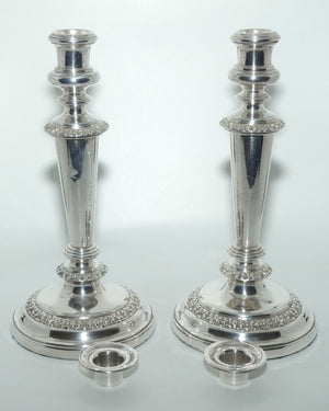 Pair of Old Sheffield Plate table candlesticks