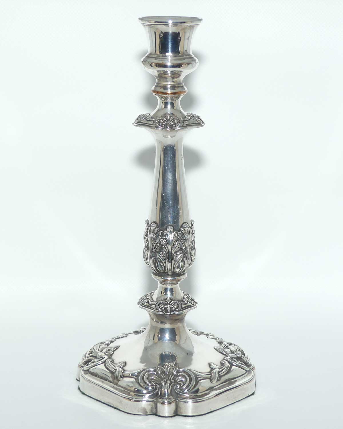 Pair of Georgian Old Sheffield Plate table candlesticks | Roberts, Smith & Co Sheffield