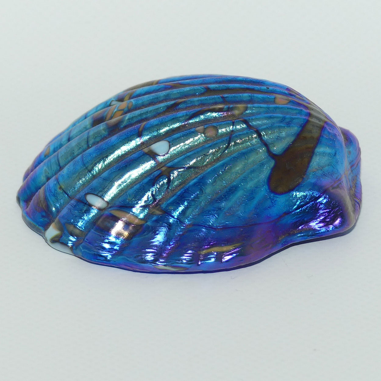 Colin Heaney Iridescent Art Glass shell paperweight