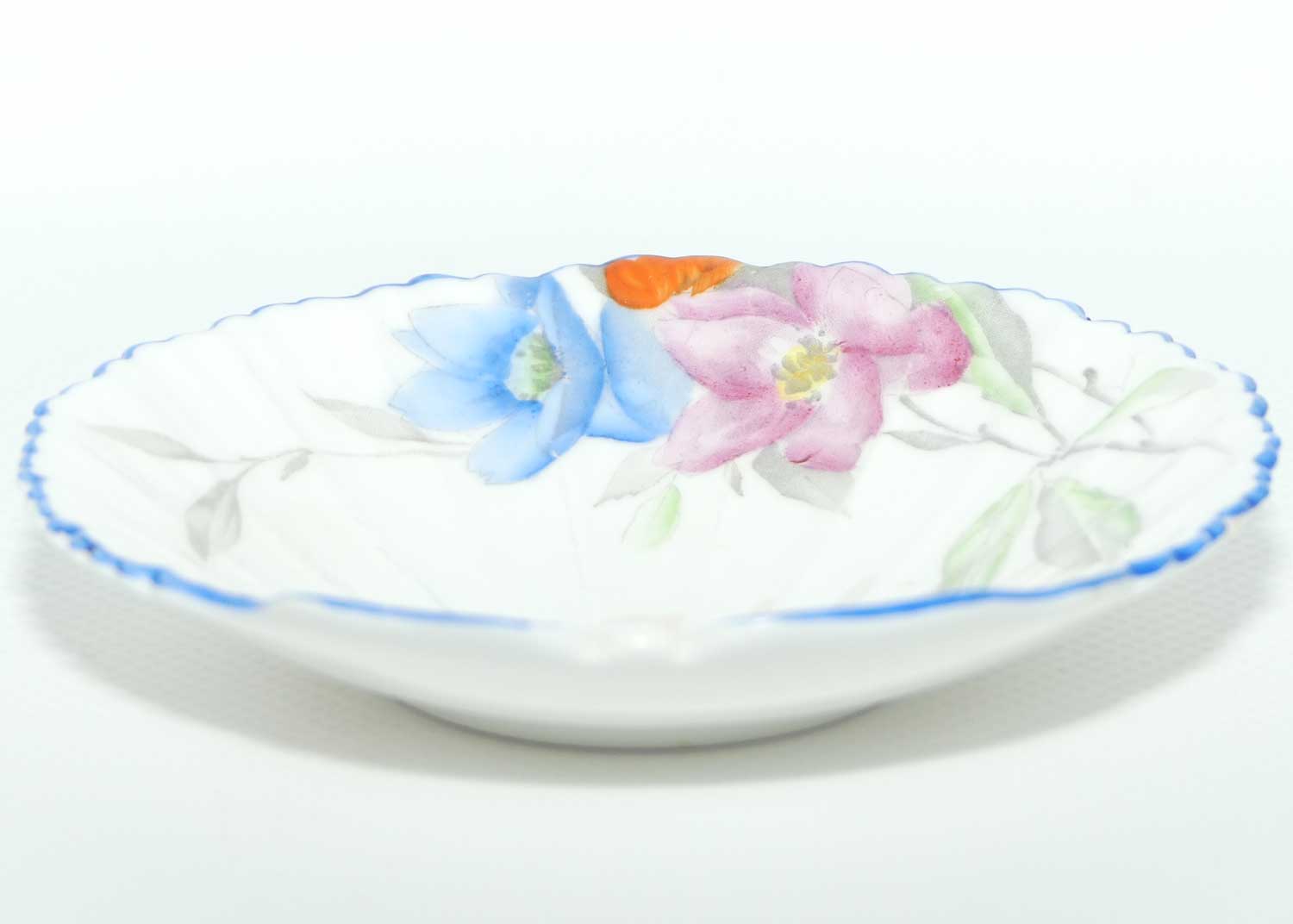 Shelley Shell shape Deco Floral pin dish