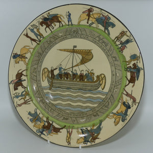 Royal Doulton Bayeux Tapestry plate D2873 | Ship at Sea Landing at Pevensey