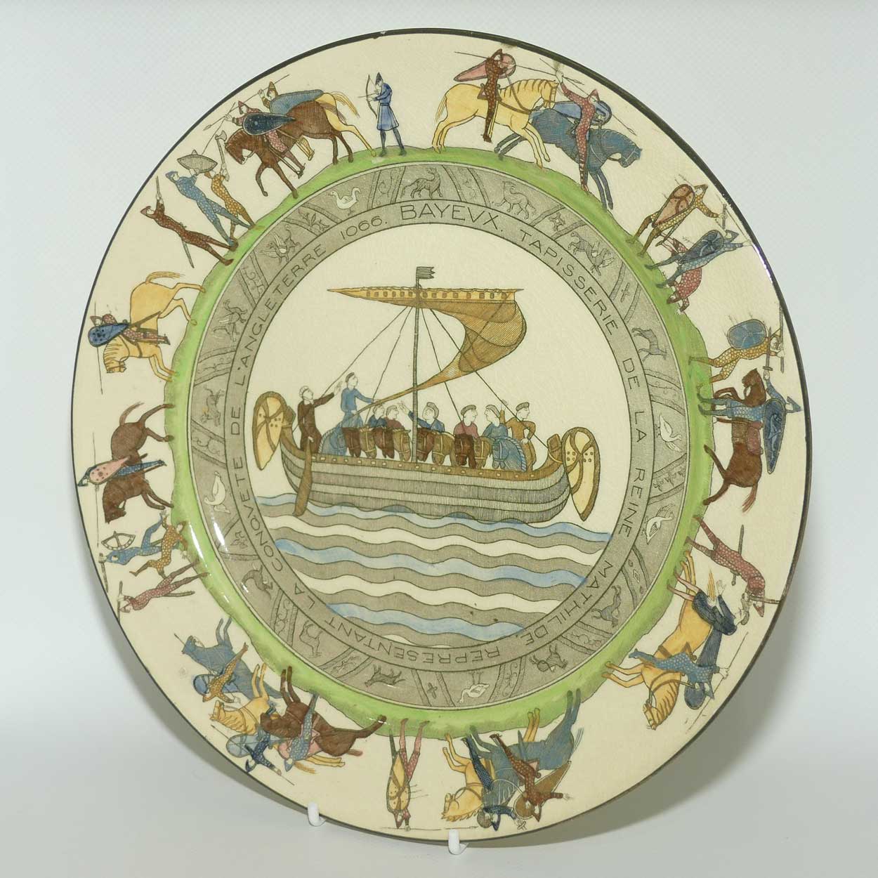 Royal Doulton Bayeux Tapestry plate D2873 | Ship at Sea