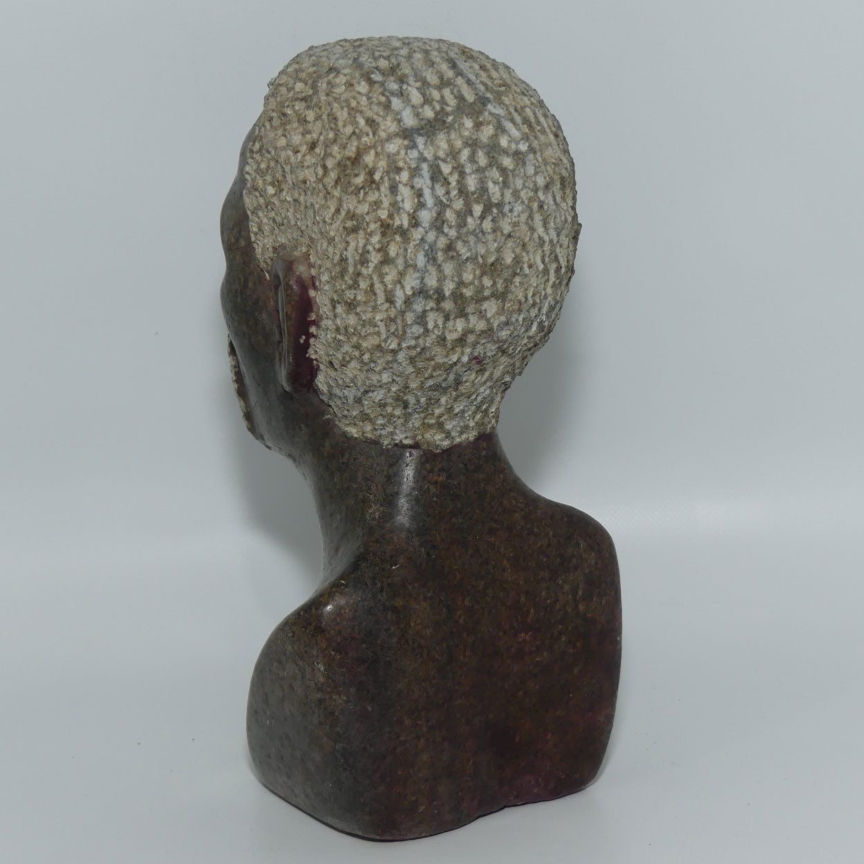 African Shona Stone Bust of Elder