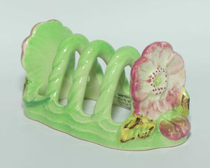 Shorter and Son 4 slice Wild Rose floral motif toast rack