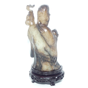 Mid 20th Century Chinese Nephrite Jade Figure of Shouxing | Shou Hsing