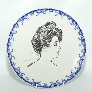 Royal Doulton CD Gibson Girls head portrait plate | Side Profile Head facing right