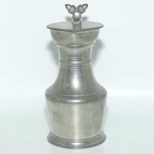 Sigg Fine Pewter acorn top lidded jug engraved Libertie et Patrie