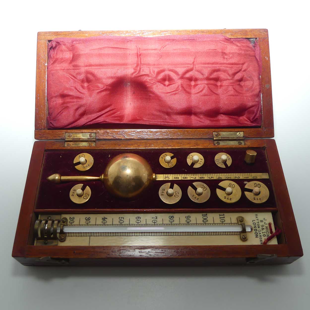Antique Scientific Instrument | Sikes' Hydrometer in Mahogany case