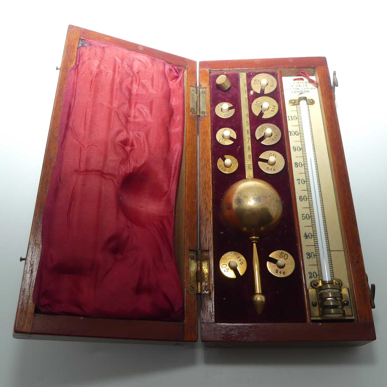Antique Scientific Instrument | Sikes' Hydrometer in Mahogany case