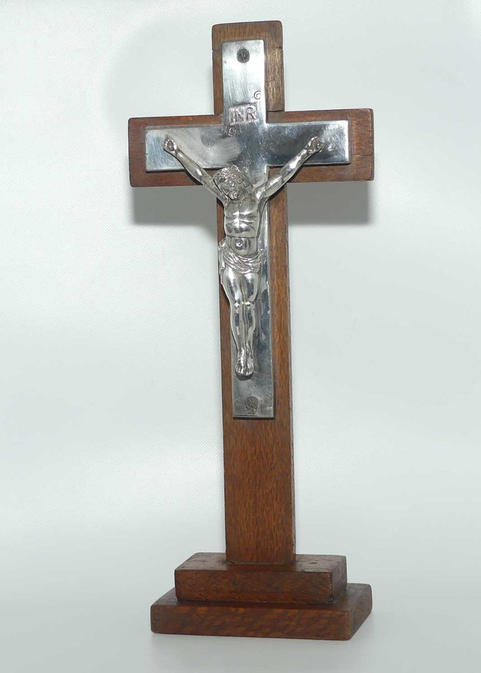 Silky Oak and Nickel Crucifix