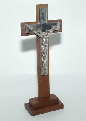 Silky Oak and Nickel Crucifix