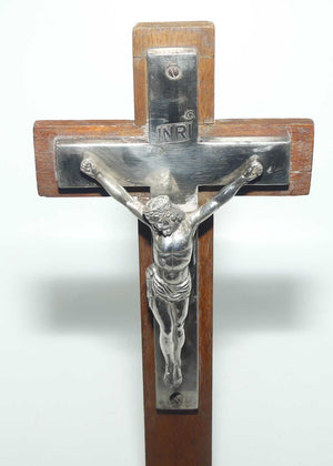 Silky Oak and Nickel Crucifix