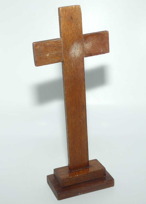 Silky Oak and Nickel Crucifix