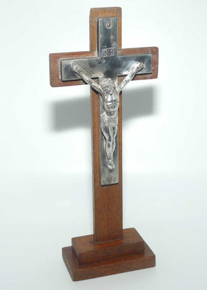 Silky Oak and Nickel Crucifix