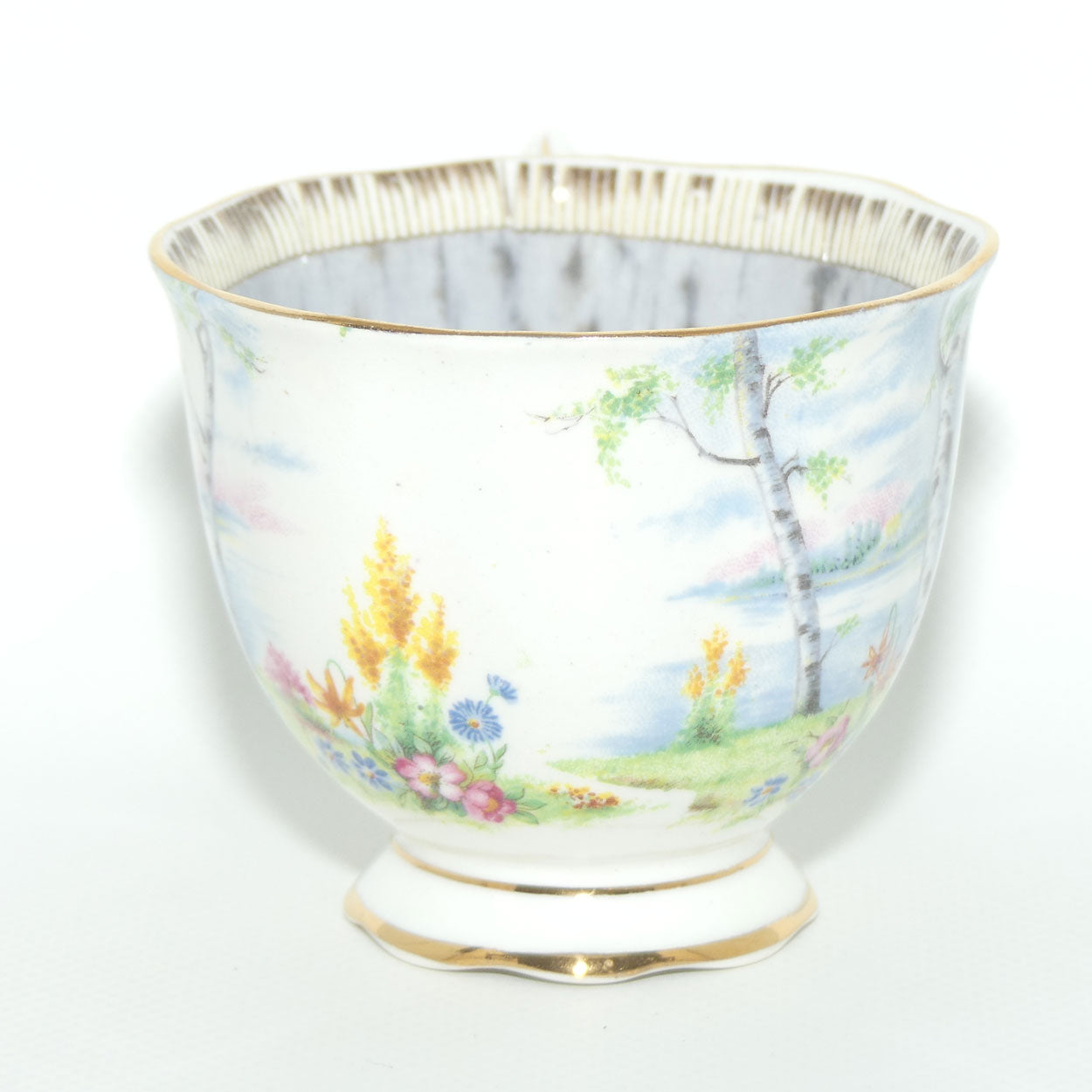Royal Albert Bone China Silver Birch trio
