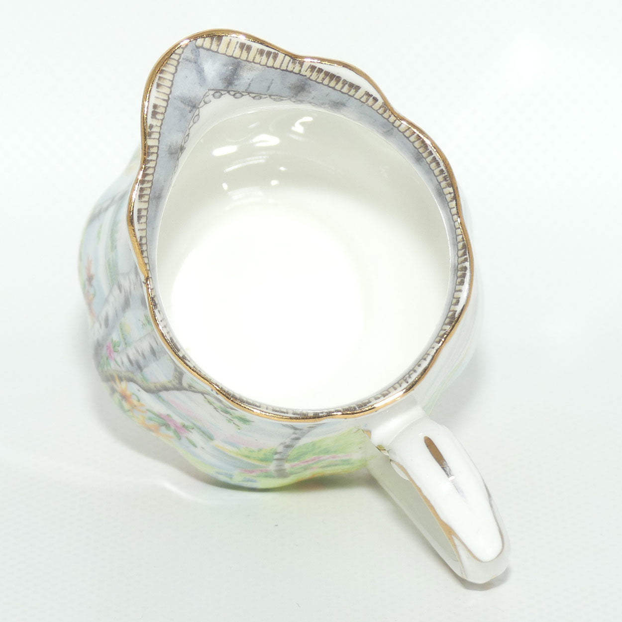 Royal Albert Bone China Silver Birch milk jug | coffee size