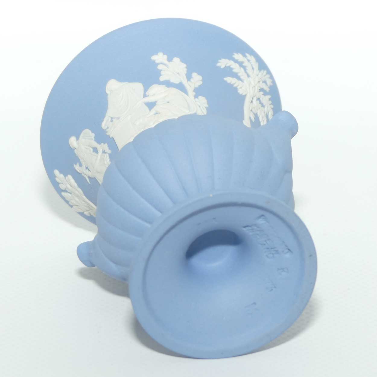 Wedgwood Jasper | White on Pale Blue | Maidens Campagna shape vase | #2