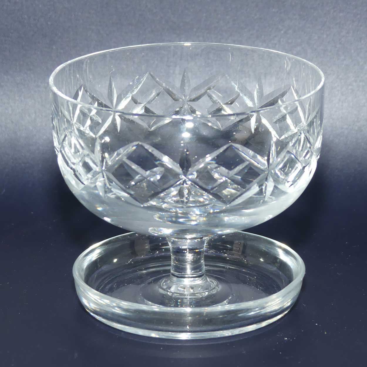 Webb Crystal diamond cut fruit comport
