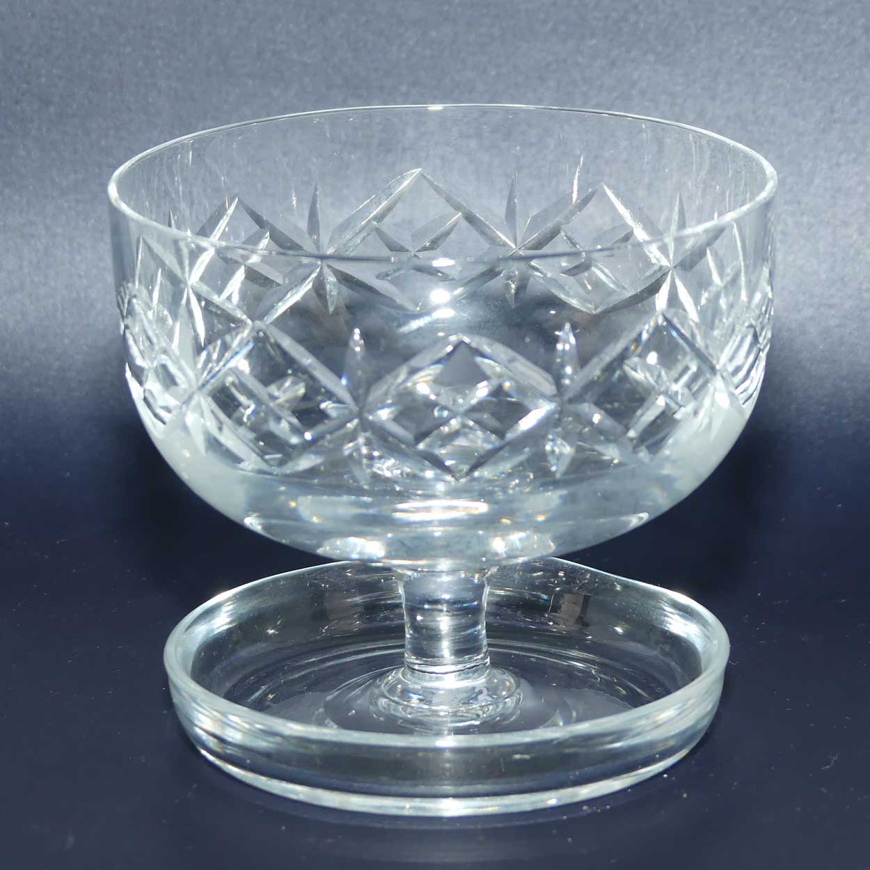Webb Crystal diamond cut fruit comport