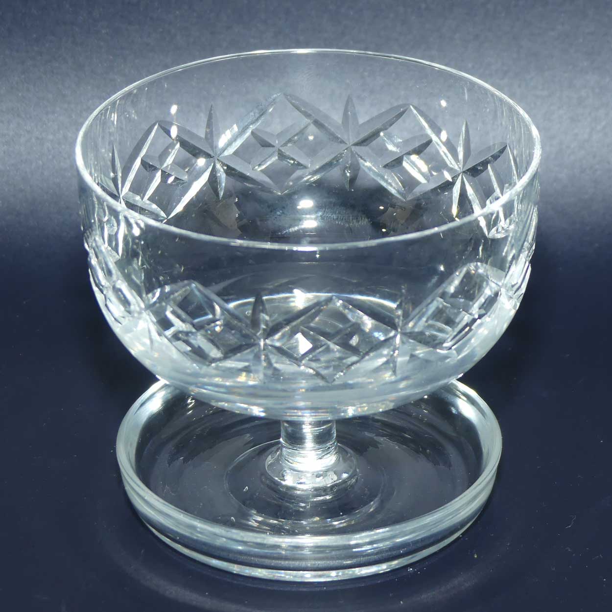 Webb Crystal diamond cut fruit comport