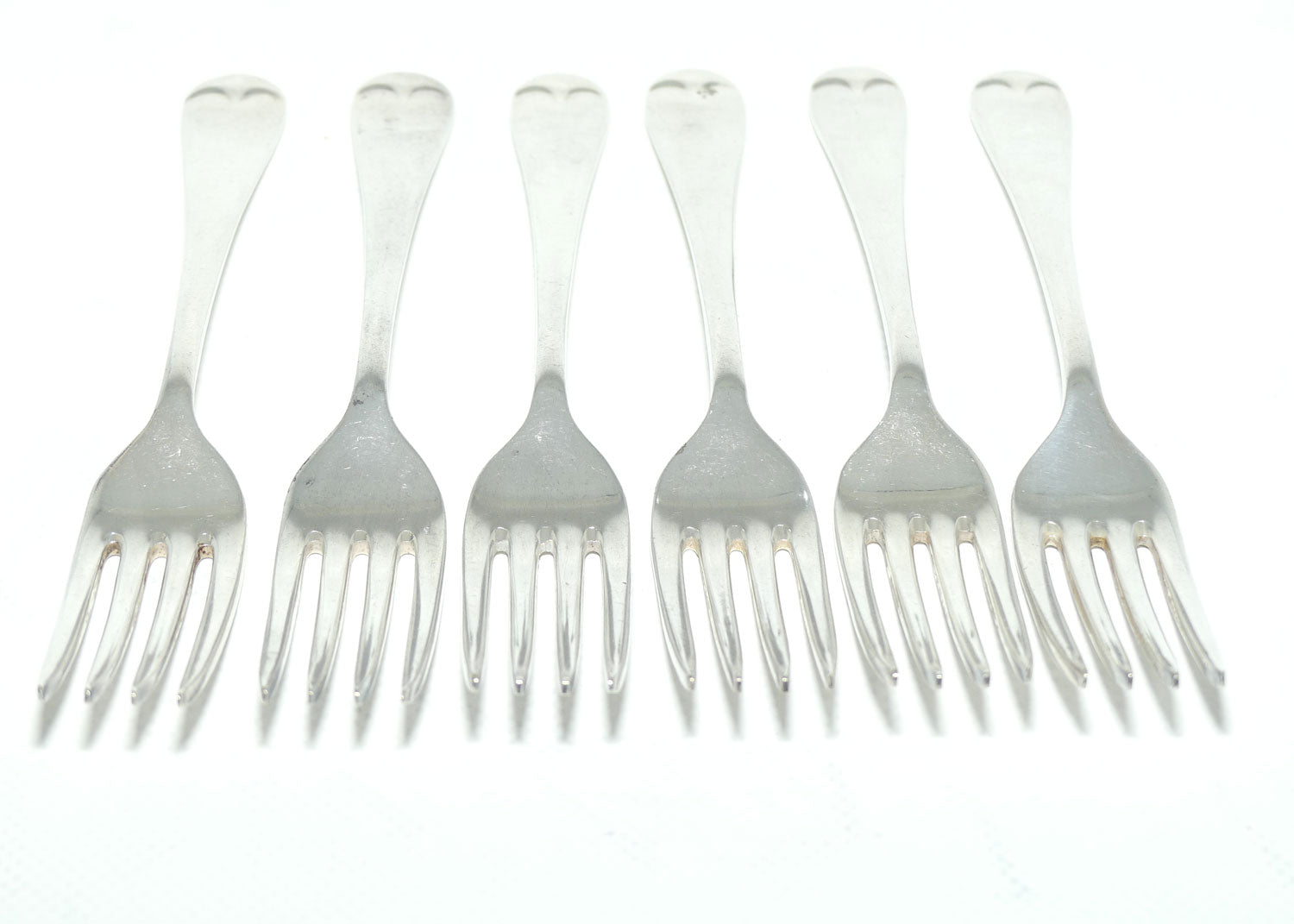 Set of 6 Sir John Bennett | Silver Plated Dinner forks | 19cm