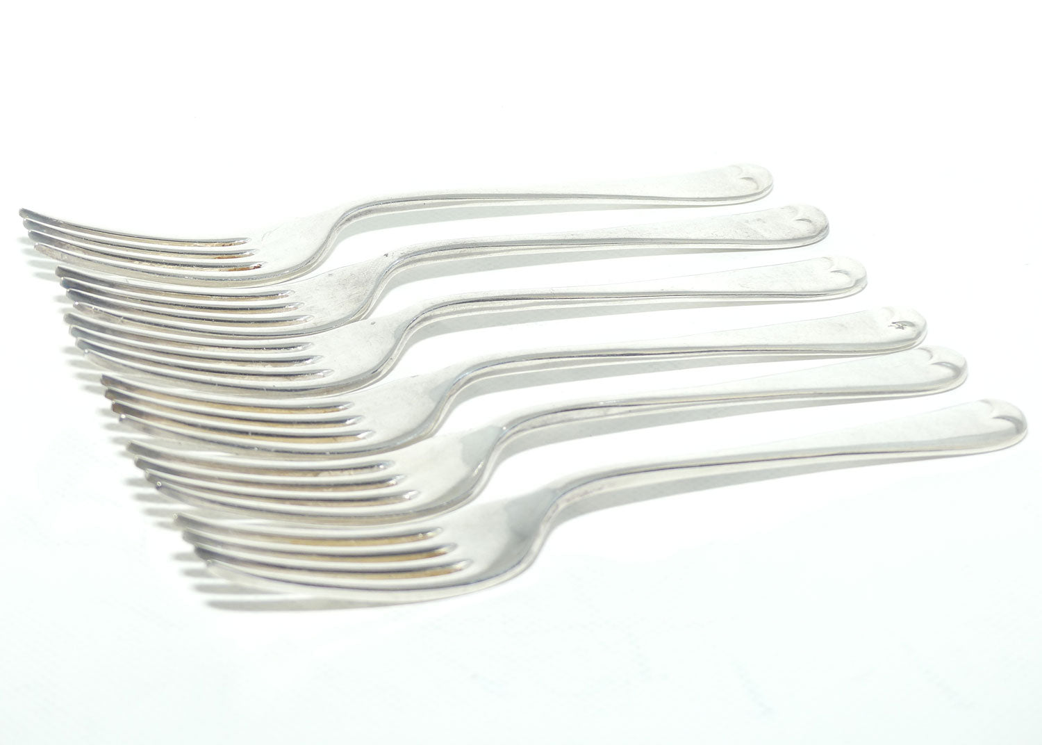 Set of 6 Sir John Bennett | Silver Plated Dinner forks | 19cm