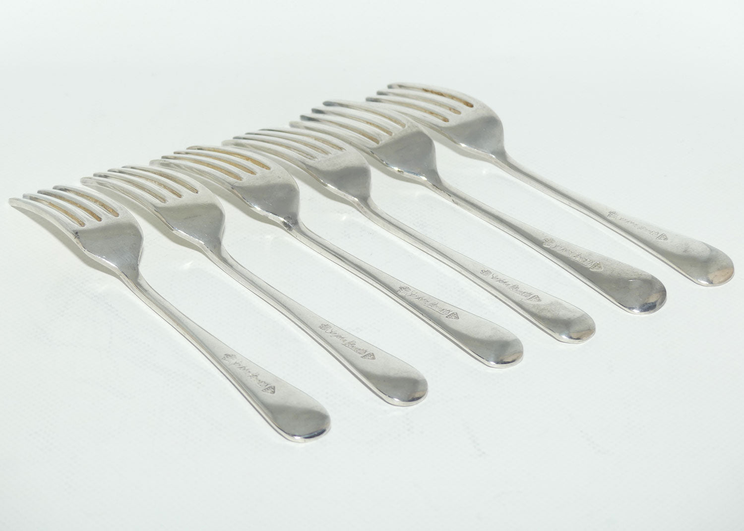 Set of 6 Sir John Bennett | Silver Plated Dinner forks | 19cm