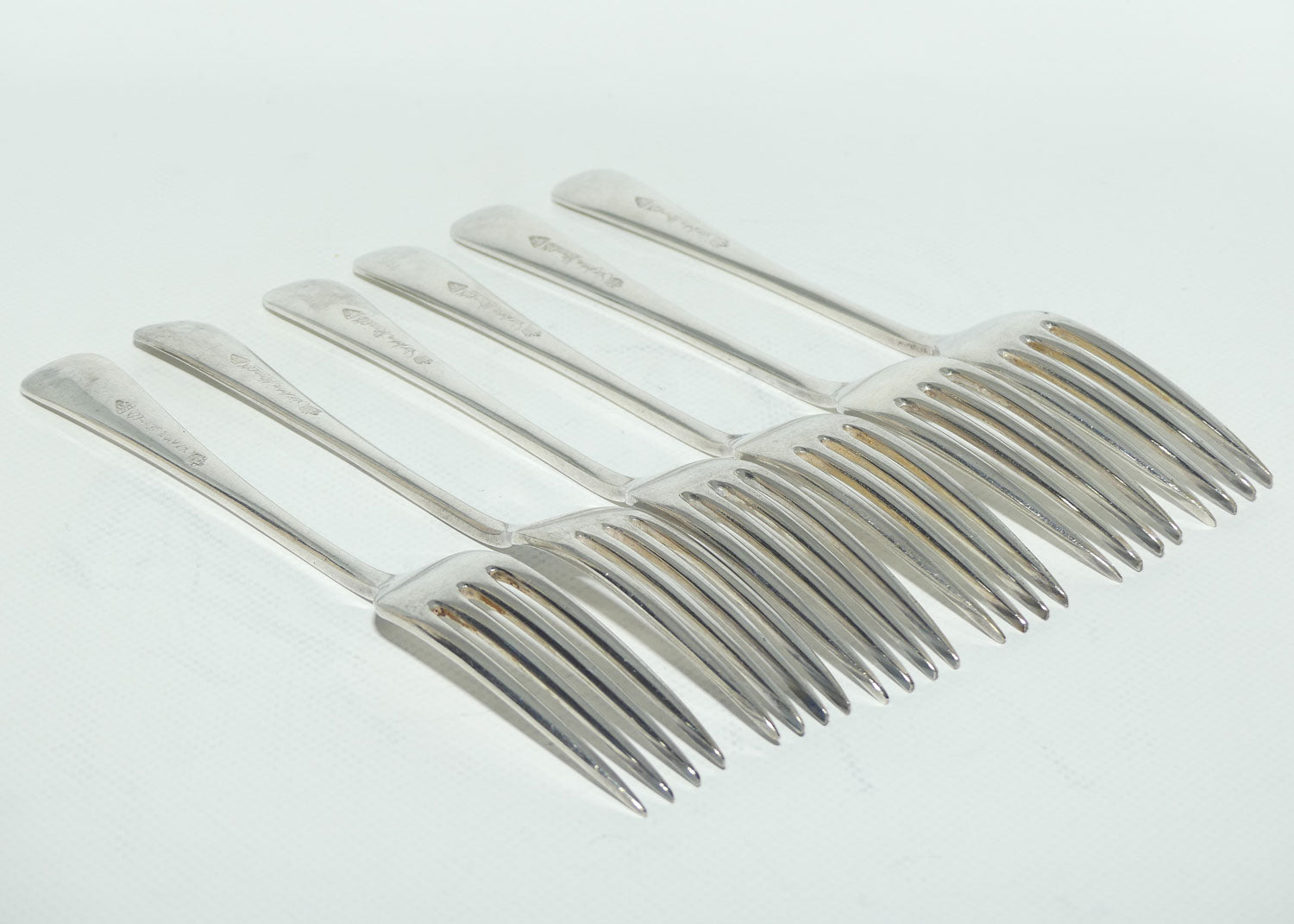 Set of 6 Sir John Bennett | Silver Plated Dinner forks | 19cm