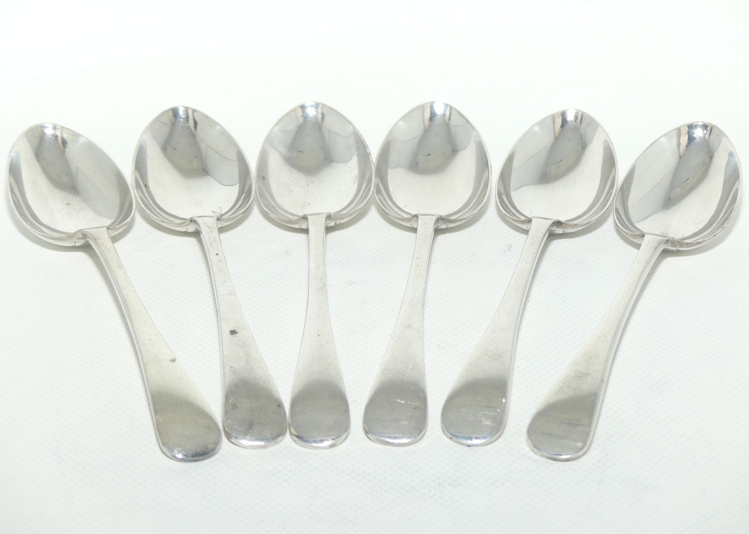 Set of 6 Sir John Bennett EPNS A1 | Silver Plated Desert Spoons | 18cm