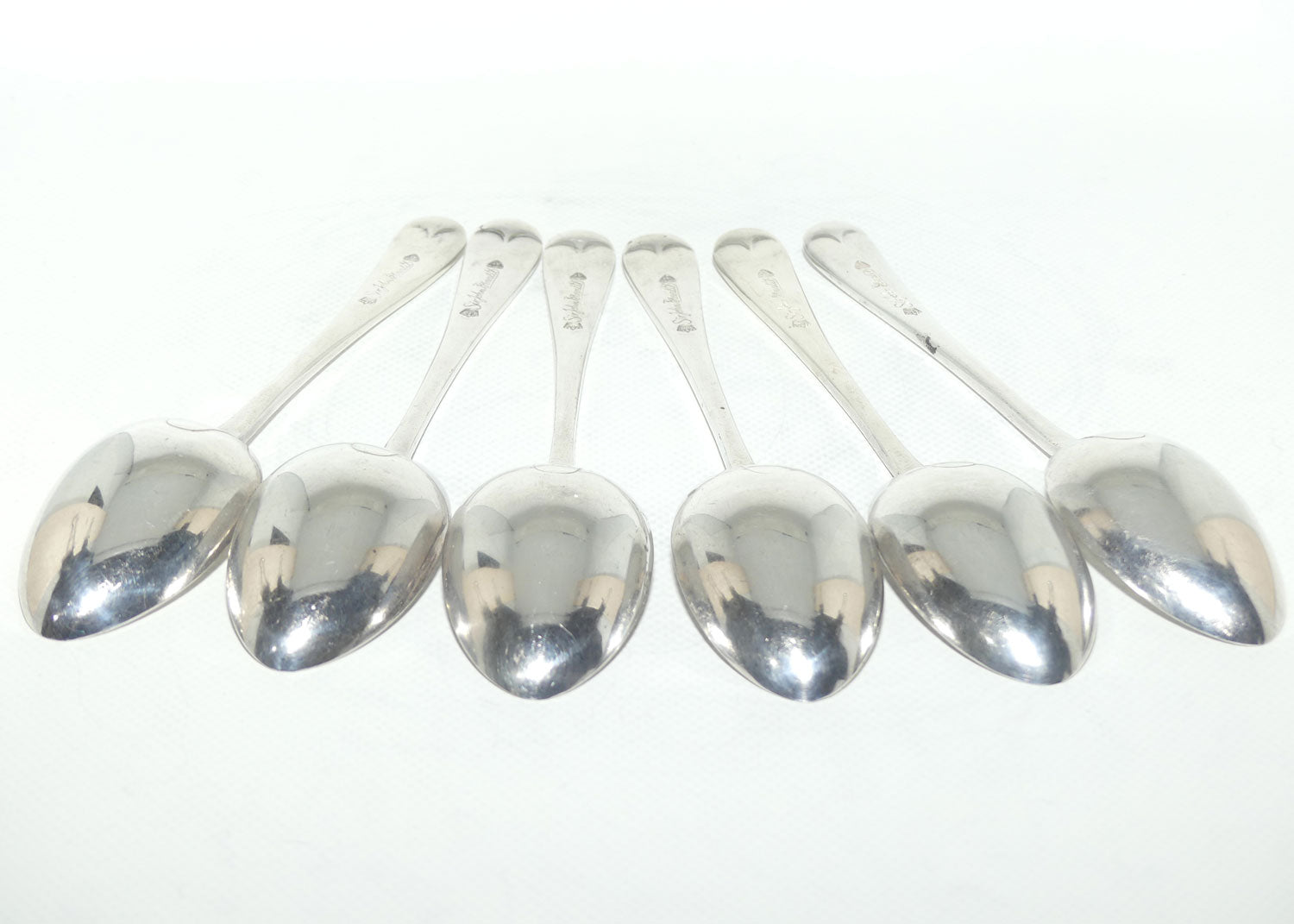 Set of 6 Sir John Bennett EPNS A1 | Silver Plated Desert Spoons | 18cm