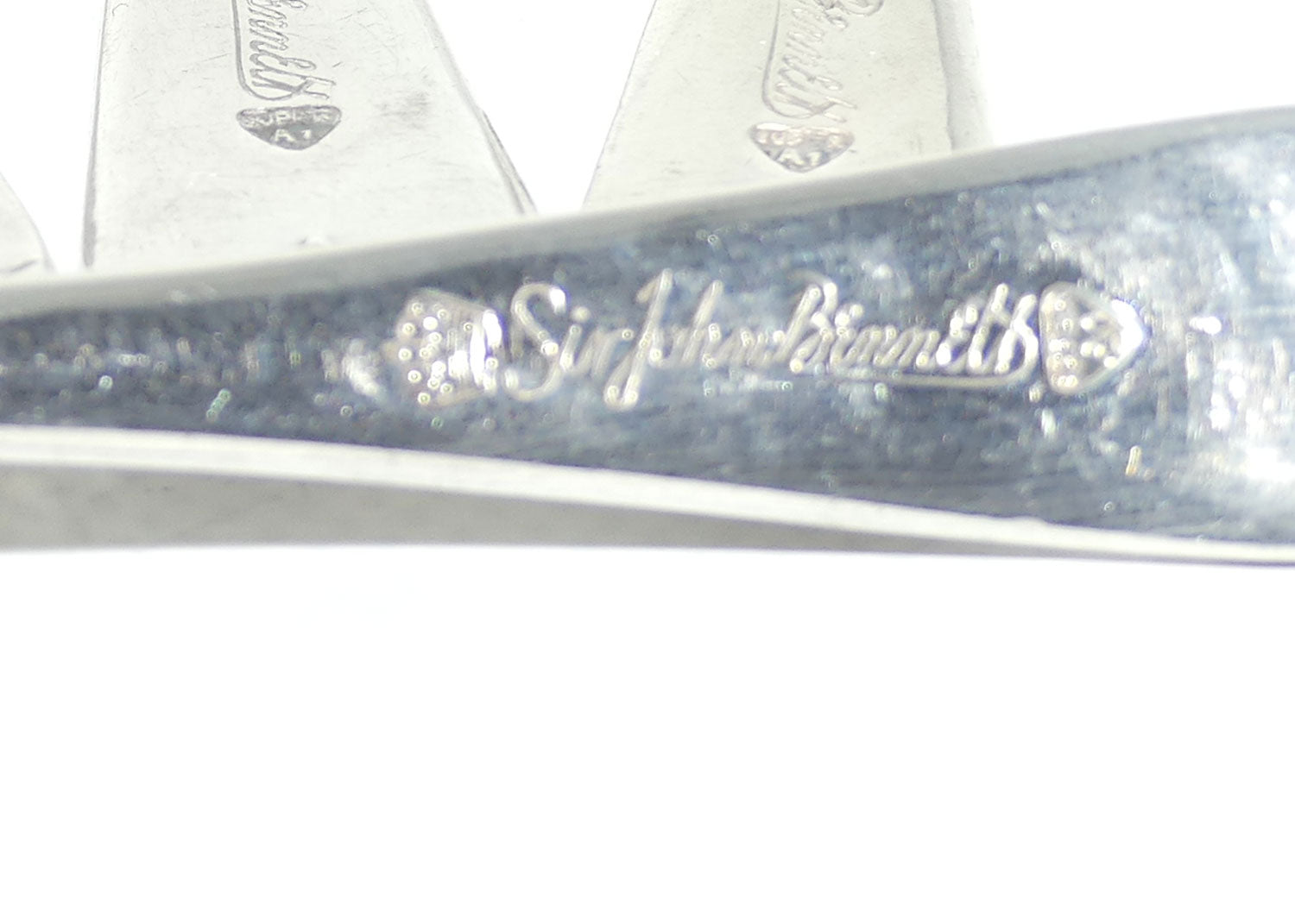 Set of 6 Sir John Bennett EPNS A1 | Silver Plated Desert Spoons | 18cm