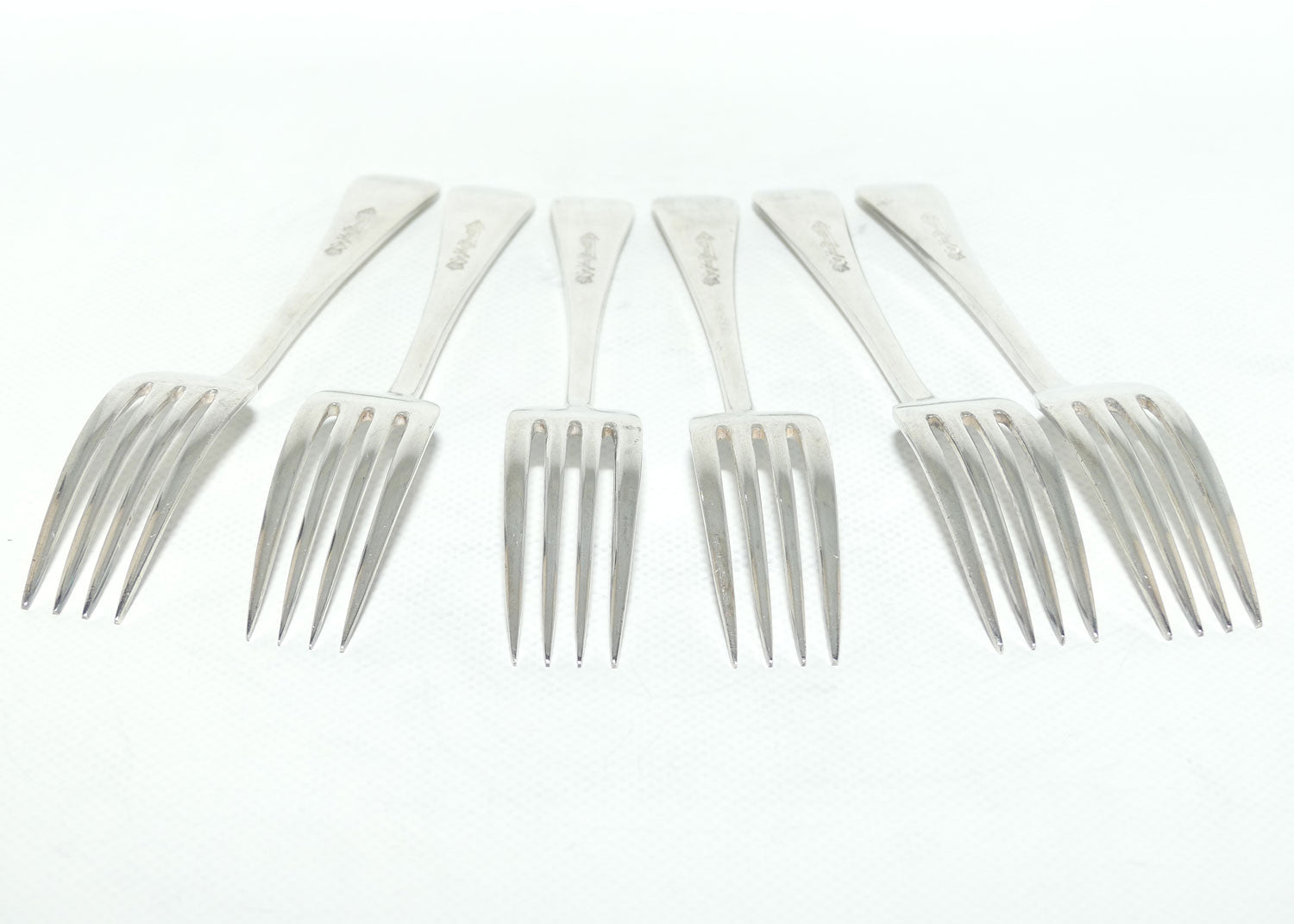 Set of 6 Sir John Bennett EPNS A1 | Silver Plated Salad Forks | 17cm