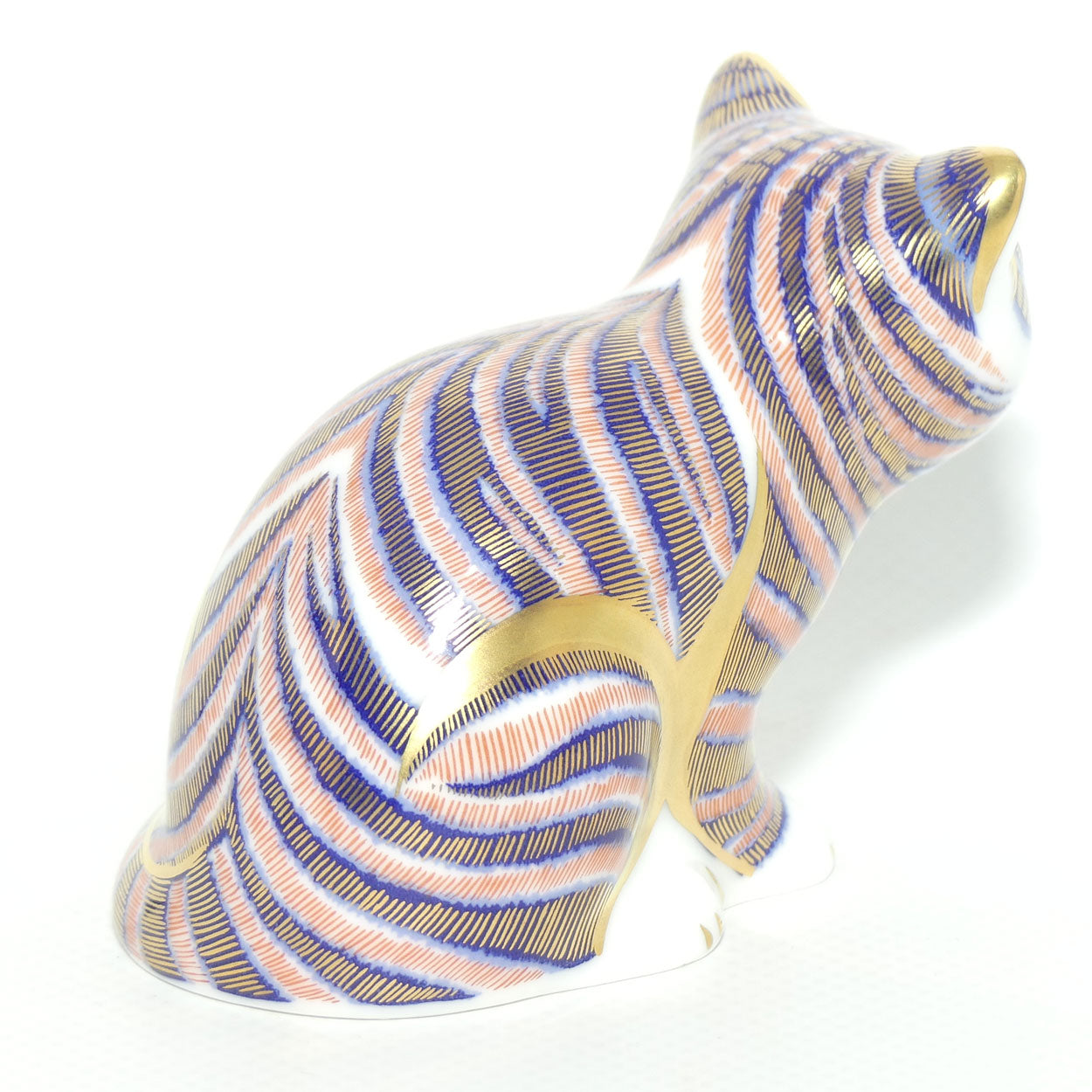 Royal Crown Derby paperweight | Sitting Kitten | signed Hugh Gibson | boxed