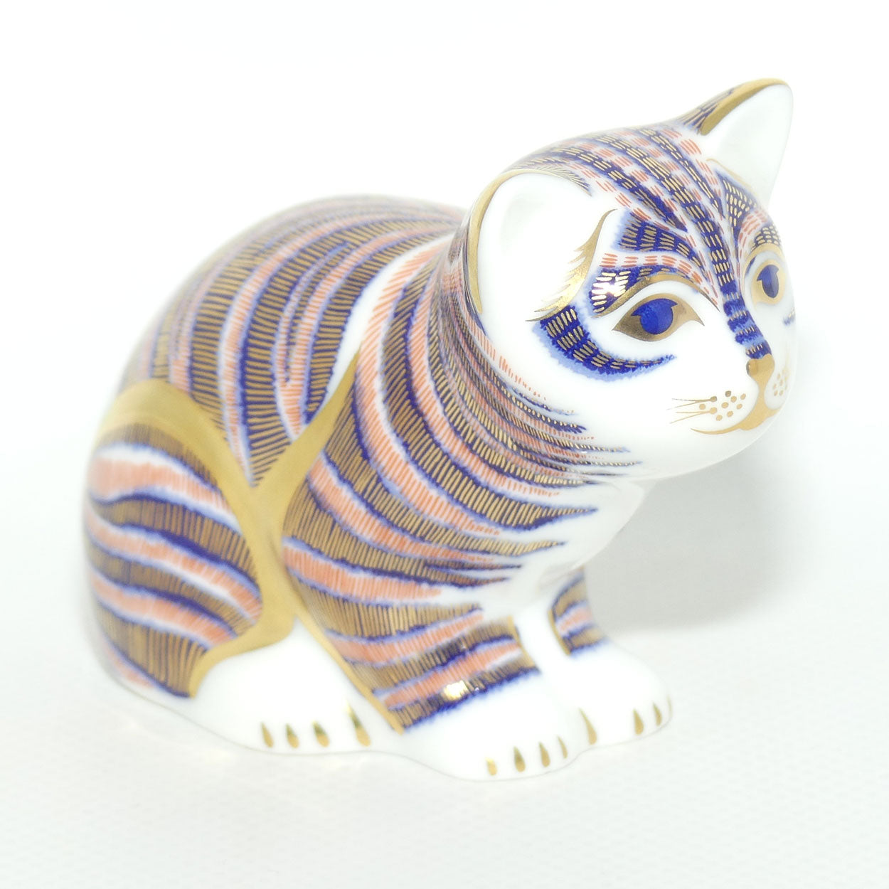 Royal Crown Derby paperweight | Sitting Kitten | signed Hugh Gibson | boxed