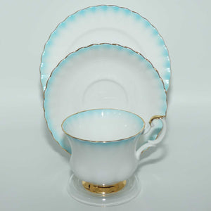 Royal Albert Bone China Rainbow series trio | Sky Blue | Montrose shape