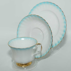 Royal Albert Bone China Rainbow series trio | Sky Blue | Montrose shape