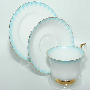 Royal Albert Bone China Rainbow series trio | Sky Blue | Montrose shape