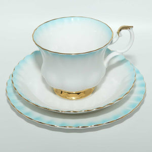 Royal Albert Bone China Rainbow series trio | Sky Blue | Montrose shape