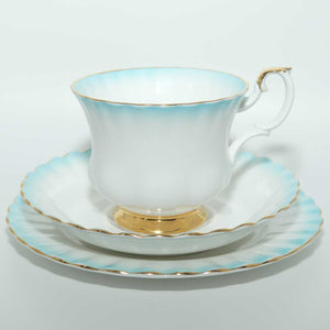 Royal Albert Bone China Rainbow series trio | Sky Blue | Montrose shape