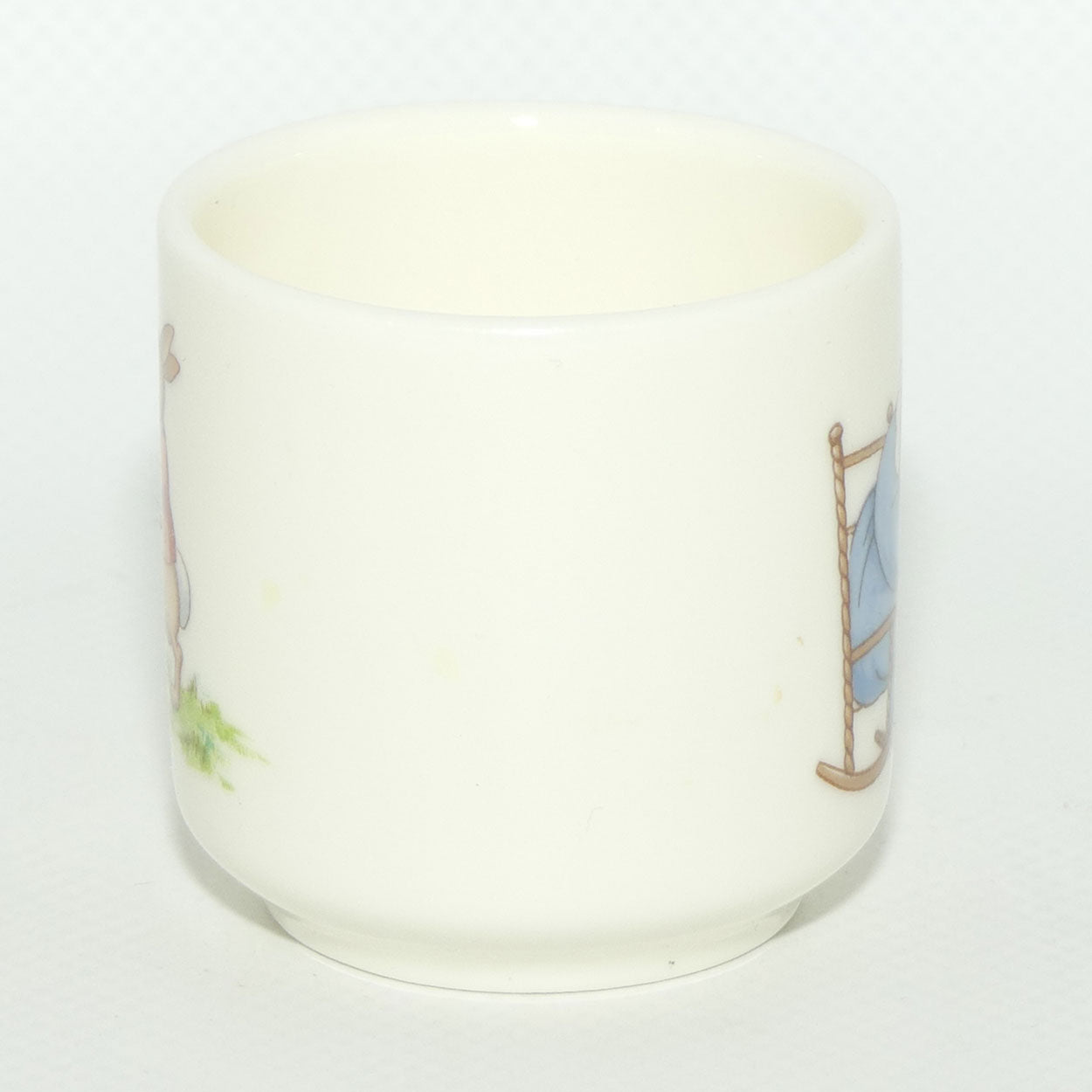 Royal Doulton Bunnykins egg cup | Sleeping in a Rocking Chair | Raising Hat