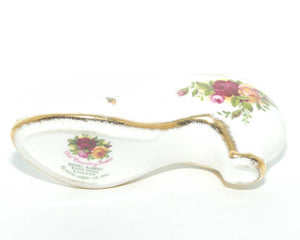 Royal Albert Bone China England Old Country Roses slipper | © Royal Albert Ltd 1962 stamp